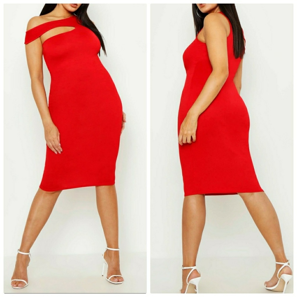 COPY - 🆕 Sexy Red Off Shoulder Plus Size Dress